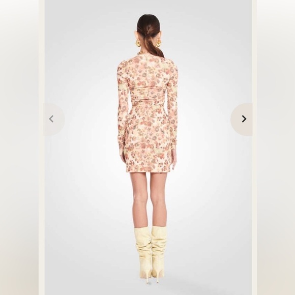 NEW Nanushka Cathleen Watercolor Mini Dress Size S 🌼 - Picture 8 of 11